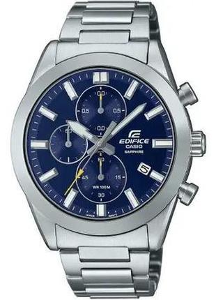 Часы casio efb-710d-2avuef edifice. серебристый1 фото