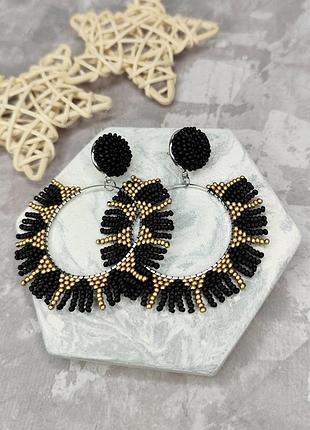 Сережки кільця бохо кліпси або гвіздки ручної роботи