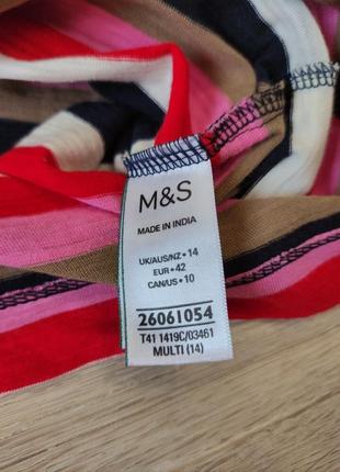 Хлопковый лонгслив в полоску m&amp;s p xl10 фото