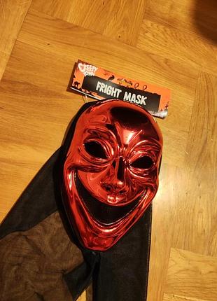 Маска halloween creepy town fright mask red face