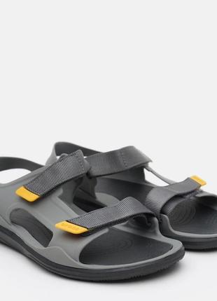 Чоловічі сандалі crocs swiftwater expedition sandal slate grey сірі сандалії сабо крокси крокс (р. 36-44)