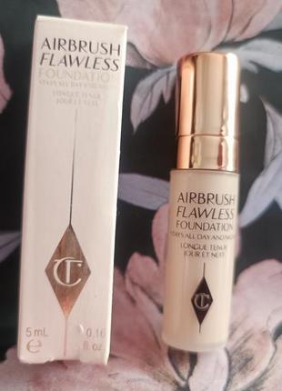 Charlotte tilbury airbrush flawless foundation тональна основа міні