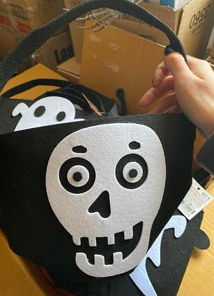 Сумка для сладостей halloween skull loot bucket