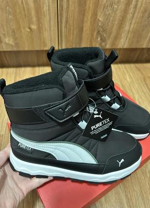 Дитячі зимові чоботи, черевики puma evolve boot puretex, оригінал, розмір us 2.5 (33 - 34 р)5 фото
