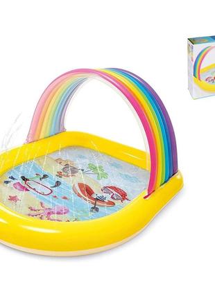 Детский надувной бассейн радуга intex 105 л. разноцветный 6941057417219
