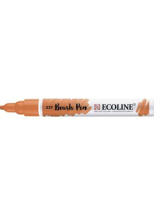 Маркер акварельний пензлик ecoline brushpen жовтогарячий темний (237)