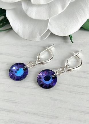 Серьги с подвесками swarovski