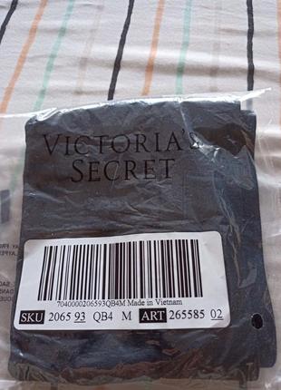 Бархатные трусики victoria’s secret новые, черные, оригинал р. м4 фото