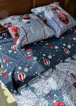 Комплект постільної білизни новорічні іграшки
