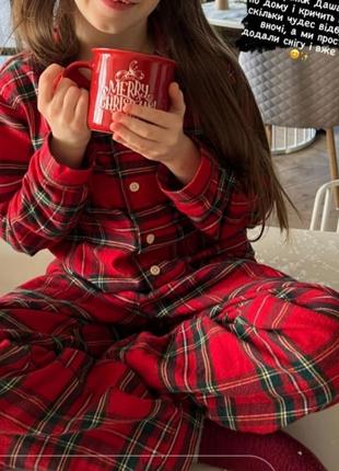 Фланелевая пижама h&m primark новогодняя