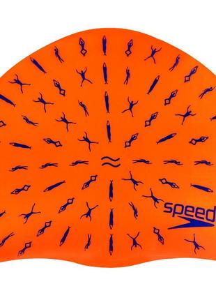 Шапочка для плавания детская speedo junior slogan print 808386b966 красный