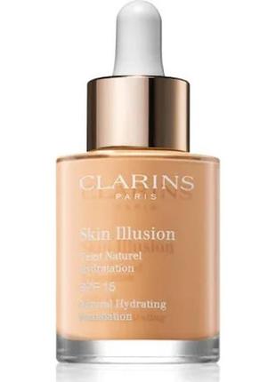 Clarins skin illusion natural hydrating тональный крем spf 15 тон 107