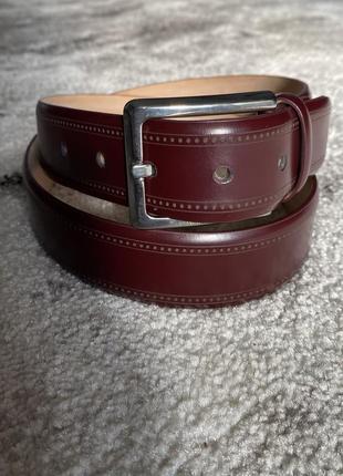 Кожаный ремень цвета бургунди navyboot