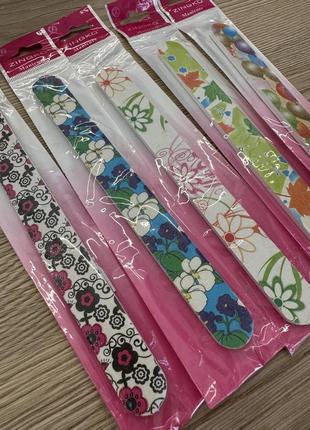 Пилочка для ногтей (4 шт комплект) маникюрная пилочка, разные расцветки