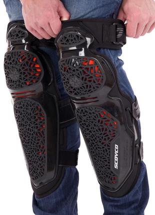 Комплект захисту scoyco k30h30 (коліно, гомілка, передпліччя, лікоть) чорний6 фото