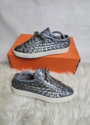 Кожаные кроссовки santoni 39 размер