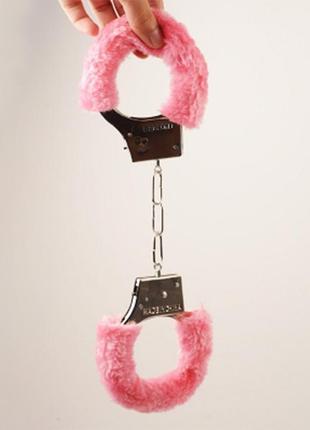 Наручники меховые без коробки (розовые)