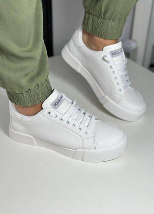 Кросівки в стилі dolce gabana білі