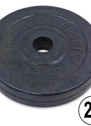 Блины (диски) обрезиненные shuang cai sports та-1442-2,5 30мм 2,5кг черный