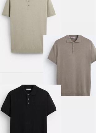 Поло футболка трикотаж zara