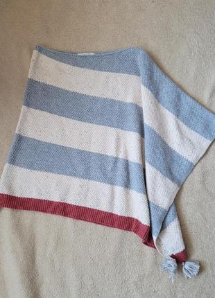 Мультиколор шарф пончо, накидка на плечі