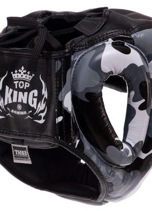 Шлем боксерский с полной защитой кожаный top king empower camouflage tkhgem-03 s-xl цвета в ассортименте4 фото