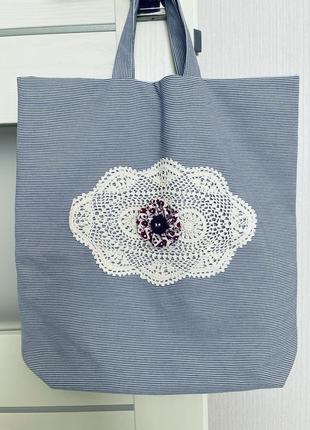 Женская сумка шоппер в стиле печворк