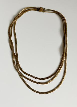 Винтажное колье с цепочками