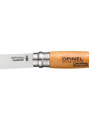 Ніж кухонний 72мм, бук opinel carbon blister 06  0004151 фото