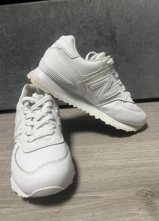 New balance белые кроссовки для мальчика, размер 36, стелька 23 см