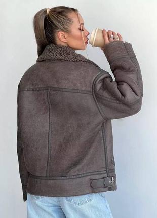 Женская дублёнка,жіноча тепла дублянка,зимняя куртка,авіатор,авиатор,зимова куртка3 фото