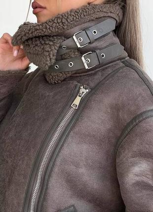 Женская дублёнка,жіноча тепла дублянка,зимняя куртка,авіатор,авиатор,зимова куртка4 фото