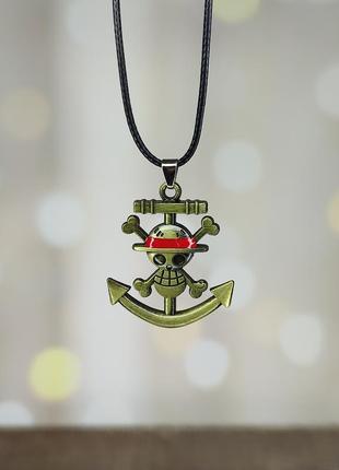 Кулон "якорь весёлый роджер. one piece. ван пис" (кул0101)