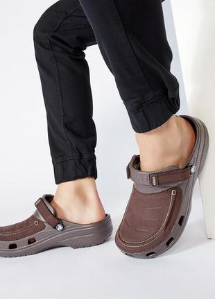 Мужские crocs yukon vista clog espresso шлепанцы сабо крокс кроксы new (р.