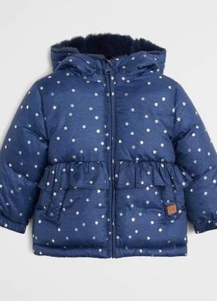 Дитяча демісезонна куртка mango для дівчинки 18-24 міс, 92 см