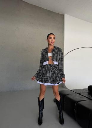 Твідовий блискучий костюм двійка | 167