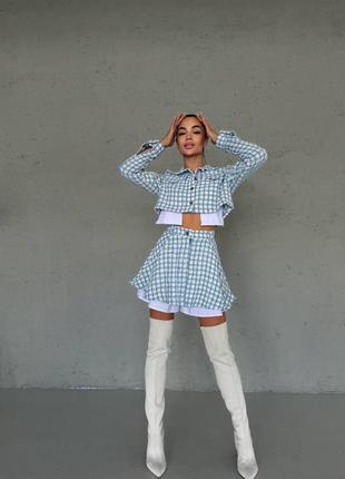 Твідовий блискучий костюм двійка | 167