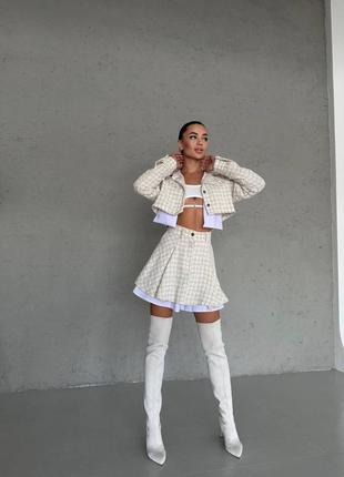 Твідовий блискучий костюм двійка | 167