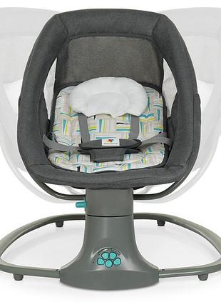 Дитячий заколисувальний центр mastela deluxe 8105 з москітною сіткою темно-сірий. дитяча гойдалка - шезлонг9 фото