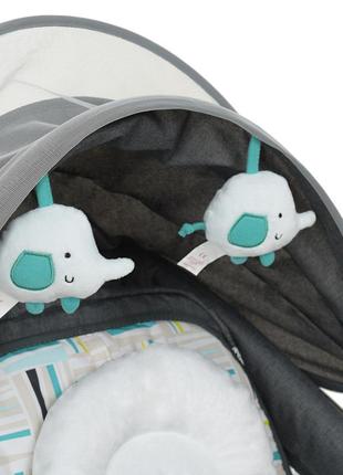 Дитячий заколисувальний центр mastela deluxe 8105 з москітною сіткою темно-сірий. дитяча гойдалка - шезлонг6 фото