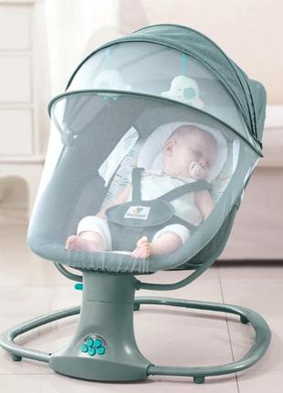 Дитячий заколисувальний центр mastela deluxe 8105 з москітною сіткою темно-сірий. дитяча гойдалка - шезлонг3 фото