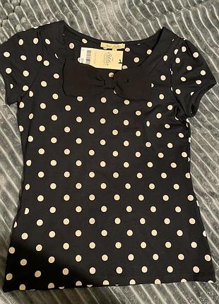 Натуральная футболка в горох next