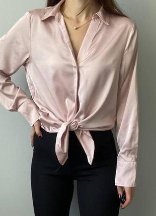 Атласная рубашка с классическим воротником, рубашка из шелкового атласа с пуговицами, элегантная рубашка