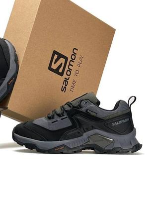 Водонепроницаемые термо кроссовки salomon quest m elementstarx grey black утепленные