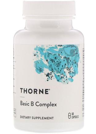 Комплекс вітамінів групи b thorne research basic b complex для відновлення енергії 60 капсул