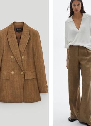 Льняной жакет massimo dutti