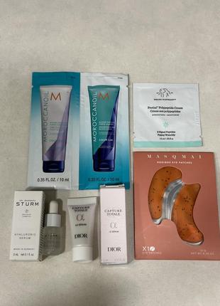 Набор миниатюр, dior, dr barbara strum, moroccanoil