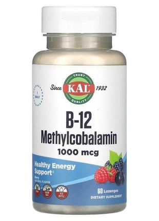 Витамин b12 метилкобаламин kal b-12 1000 мкг 60 таблеток вкус ягод