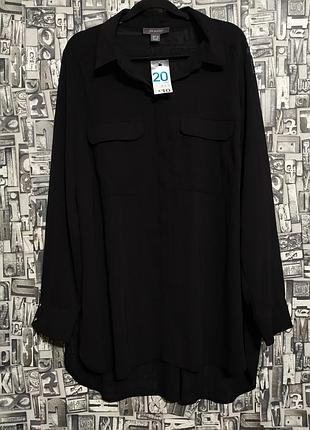 Новая шифоновая длинная рубашка, рубашка от primark, большой размер, батал.