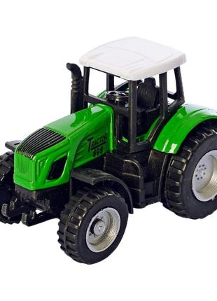 Дитячий інерційний трактор as-2532(green) зелений, металевий 7,5 см